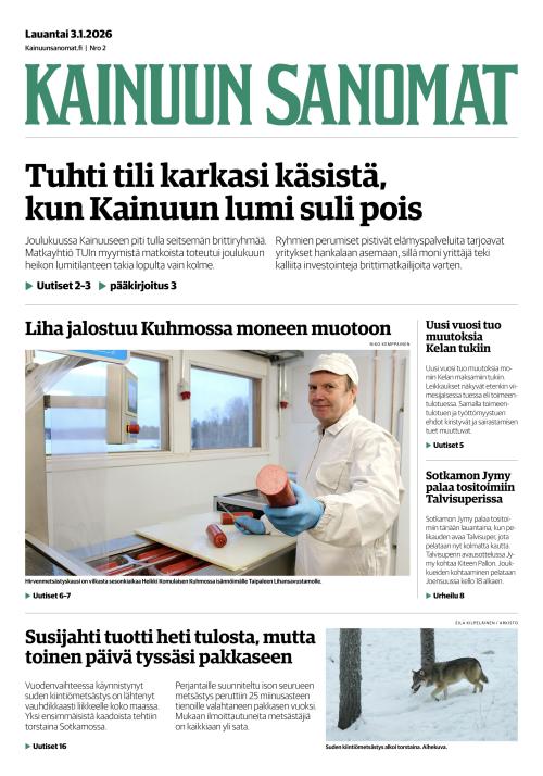 Kainuun Sanomat 3.1.2026