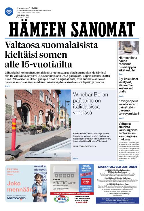 Hämeen Sanomat 3.1.2026