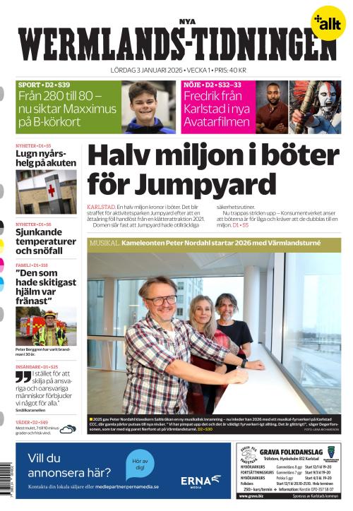 Nya Wermlands-Tidningen 3.1.2026