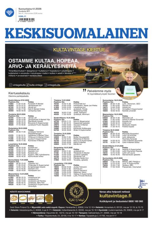Keskisuomalainen 4.1.2026