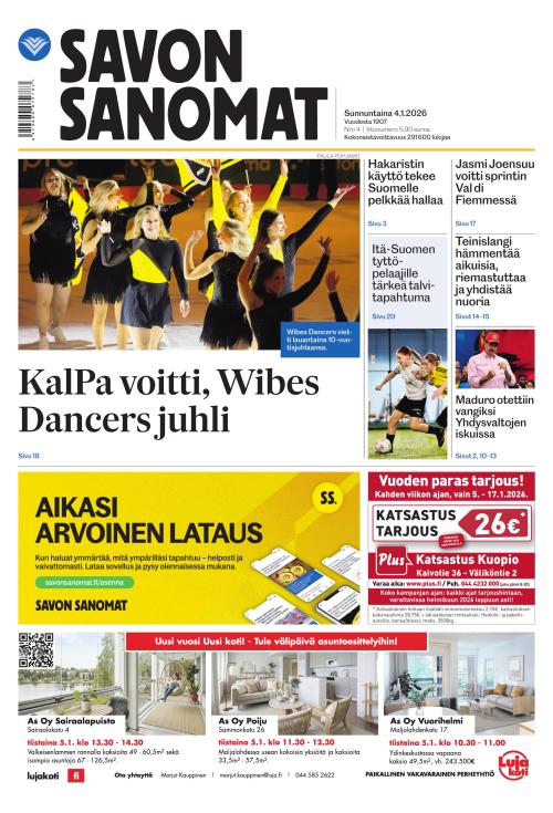 Savon Sanomat 4.1.2026