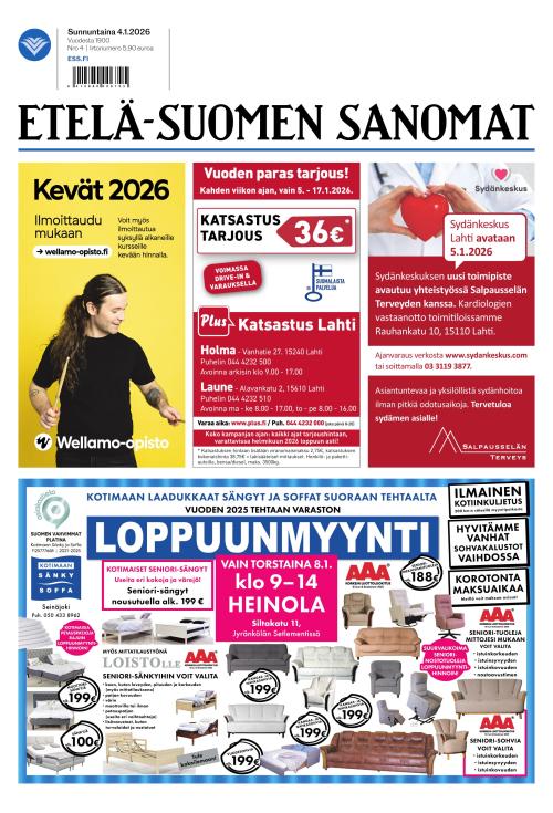 Etelä-Suomen Sanomat 4.1.2026