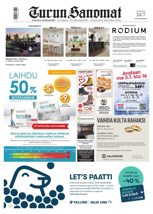 Turun Sanomat 4.1.2026
