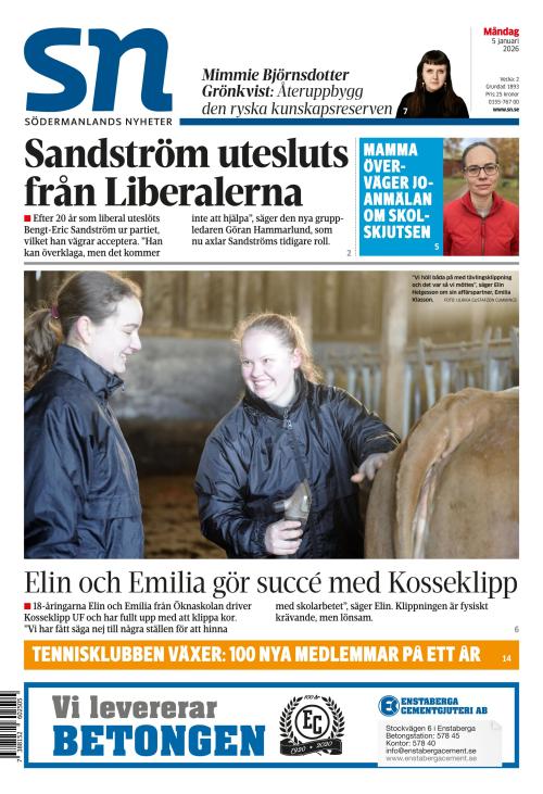 Södermanlands Nyheter 5.1.2026