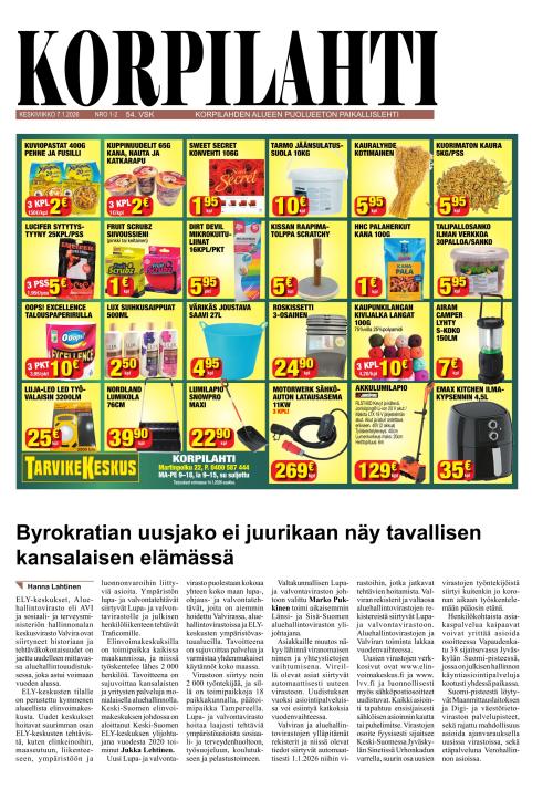 Korpilahti-lehti 7.1.2026