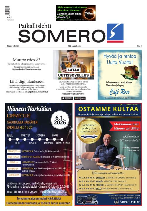 Paikallislehti Somero 6.1.2026