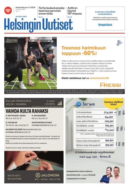Helsingin Uutiset (Koillinen) 7.1.2026