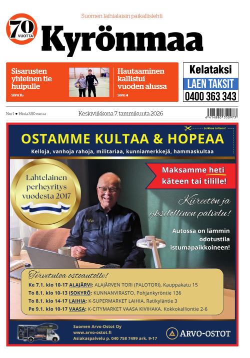 Kyrönmaa-lehti 7.1.2026