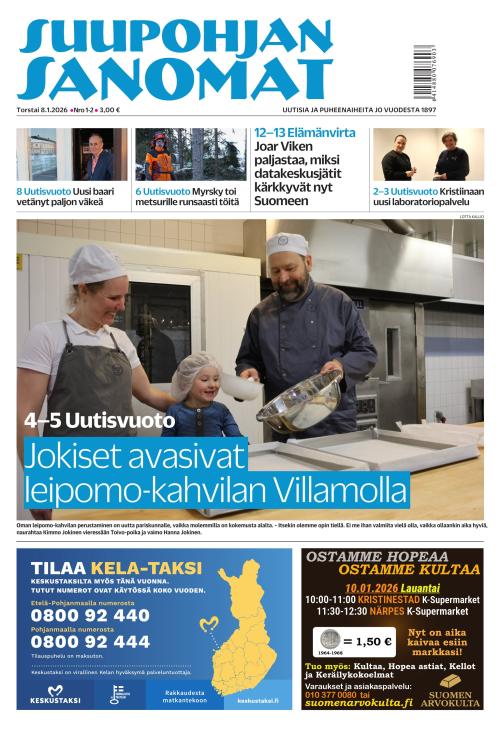 Suupohjan Sanomat 8.1.2026