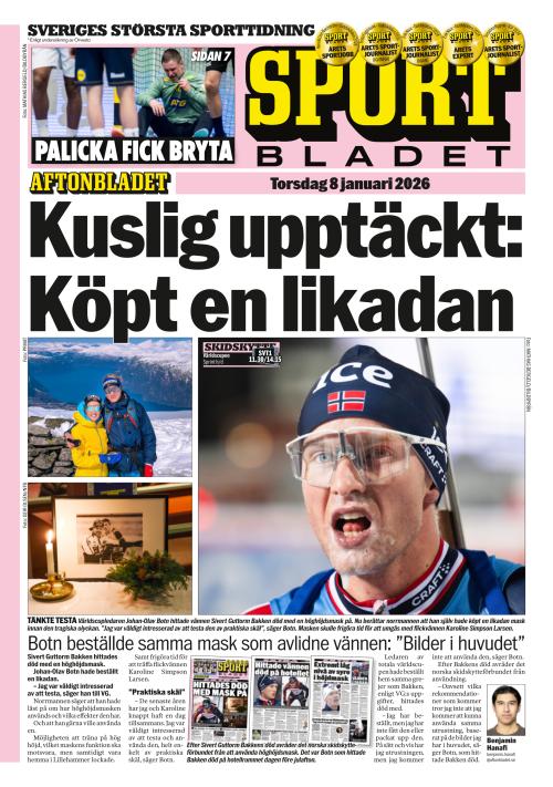 Aftonbladet Sportbladet 8.1.2026