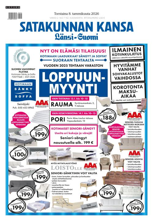 Satakunnan Kansa Länsi-Suomi 8.1.2026