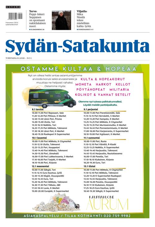 Sydän-Satakunta ja Jokilaakso 8.1.2026