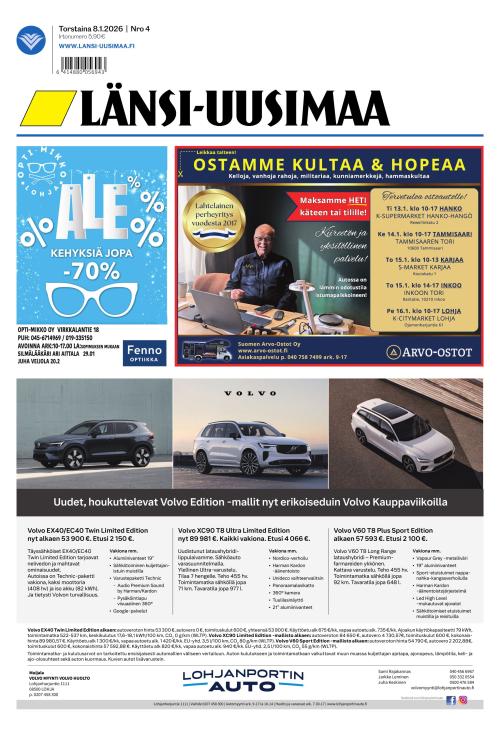 Länsi-Uusimaa 8.1.2026