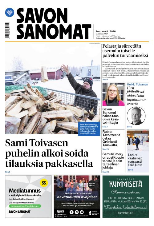 Savon Sanomat 8.1.2026