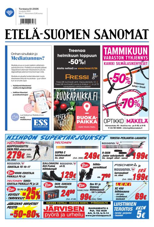Etelä-Suomen Sanomat 8.1.2026
