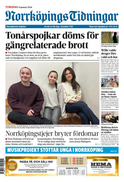 Norrköpings Tidningar 8.1.2026
