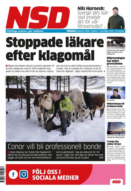 Norrländska Socialdemokraten 8.1.2026
