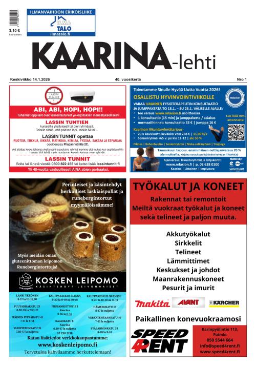 Kaarina-lehti 14.1.2026