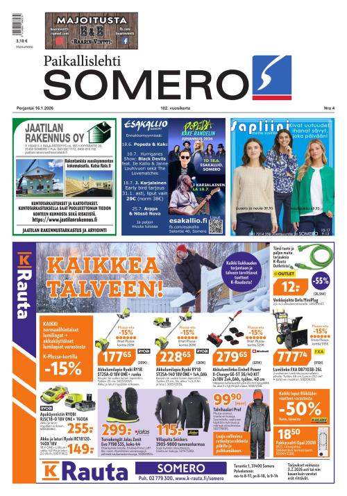 Paikallislehti Somero 16.1.2026