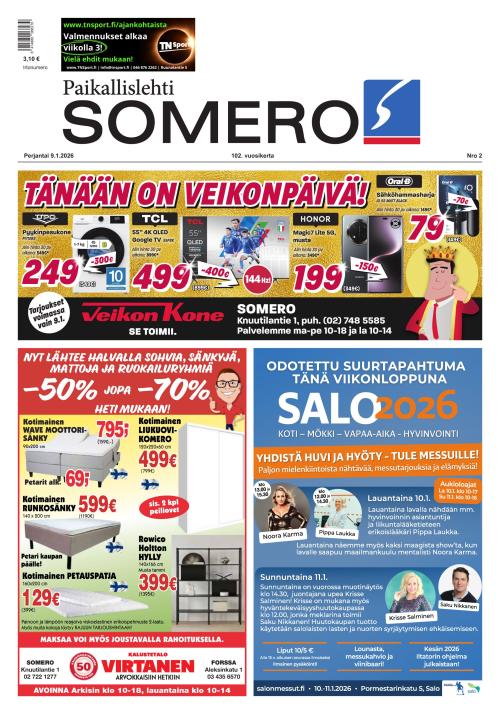 Paikallislehti Somero 9.1.2026