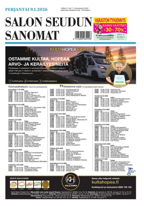 Salon Seudun Sanomat 9.1.2026