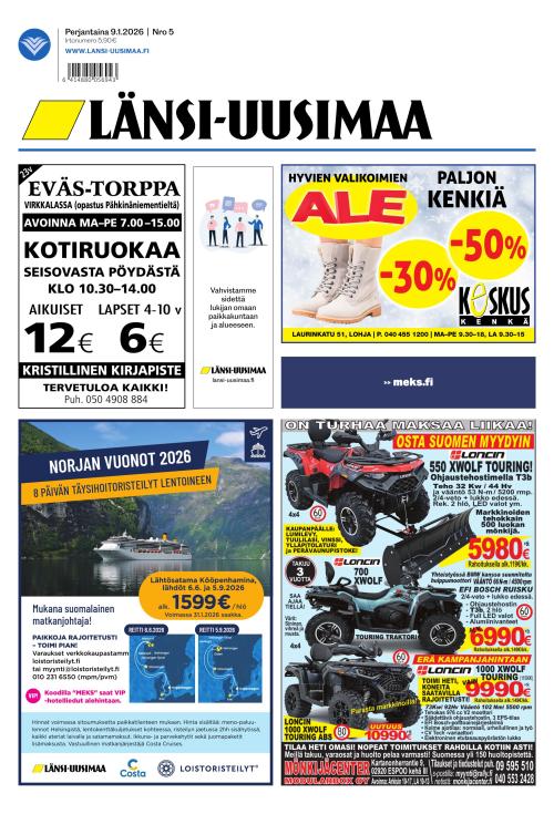 Länsi-Uusimaa 9.1.2026