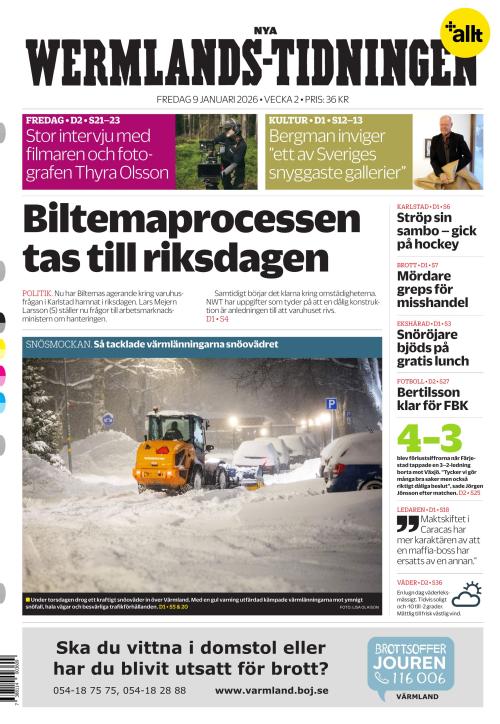 Nya Wermlands-Tidningen 9.1.2026