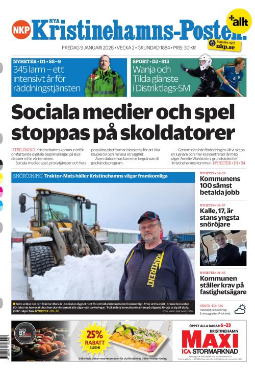 Nya Kristinehamns-Posten 9.1.2026