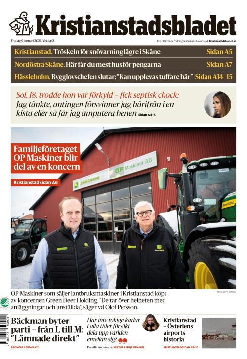 Kristianstadsbladet 9.1.2026