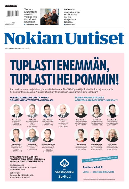 Nokian Uutiset 12.1.2026