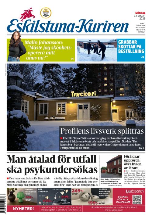 Eskilstuna-Kuriren 12.1.2026
