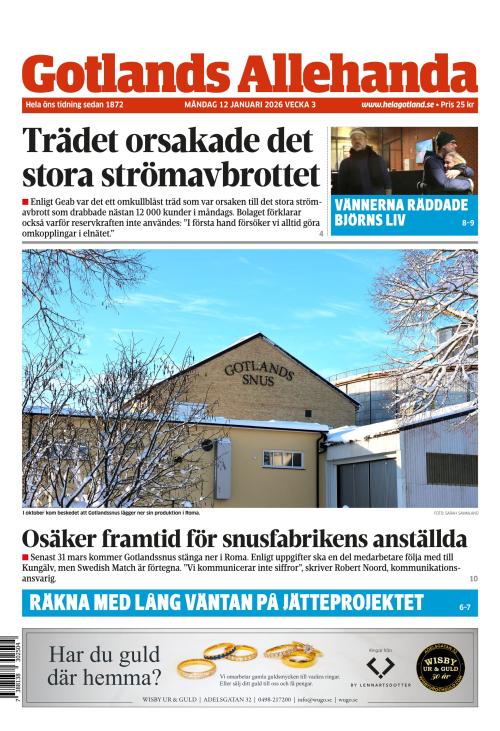 Gotlands Allehanda 12.1.2026