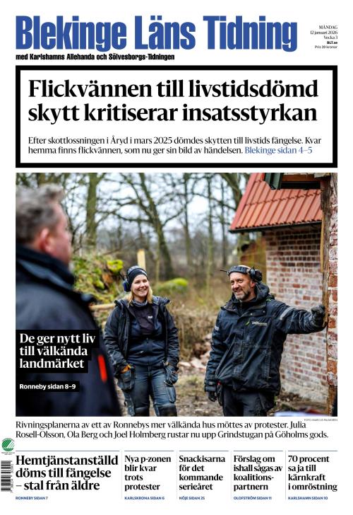 Blekinge Läns Tidning 12.1.2026