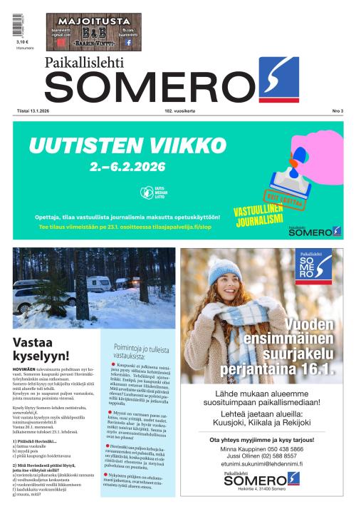 Paikallislehti Somero 13.1.2026