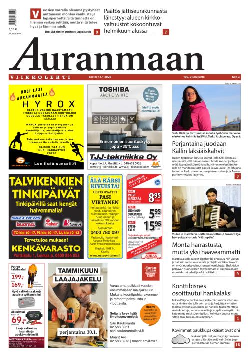 Auranmaan Viikkolehti 13.1.2026