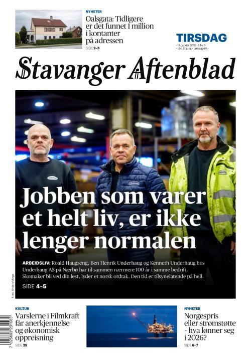 Stavanger Aftenblad 13.1.2026