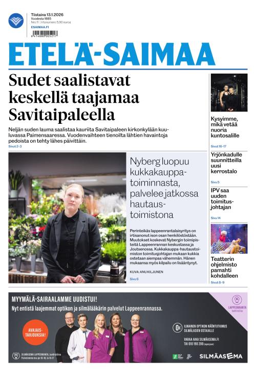 Etelä-Saimaa 13.1.2026
