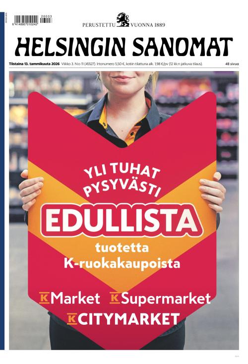 Helsingin Sanomat 13.1.2026