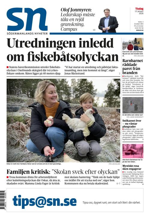 Södermanlands Nyheter 13.1.2026