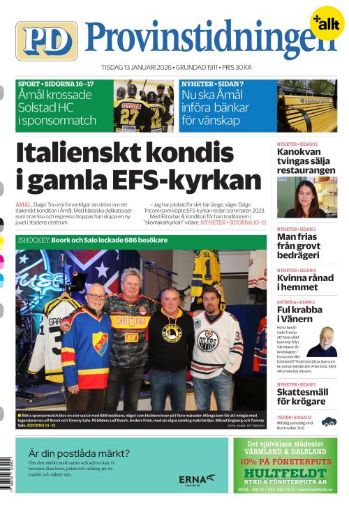 Provinstidningen Dalsland 13.1.2026