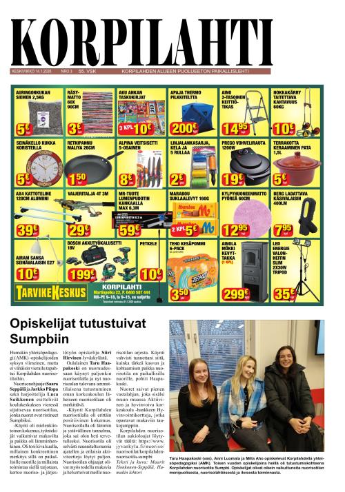 Korpilahti-lehti 14.1.2026