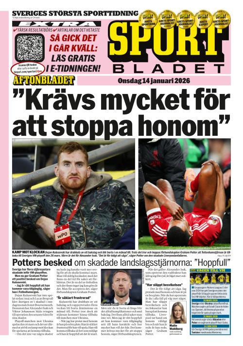 Aftonbladet Sportbladet 14.1.2026