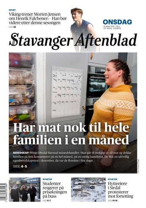 Stavanger Aftenblad 14.1.2026