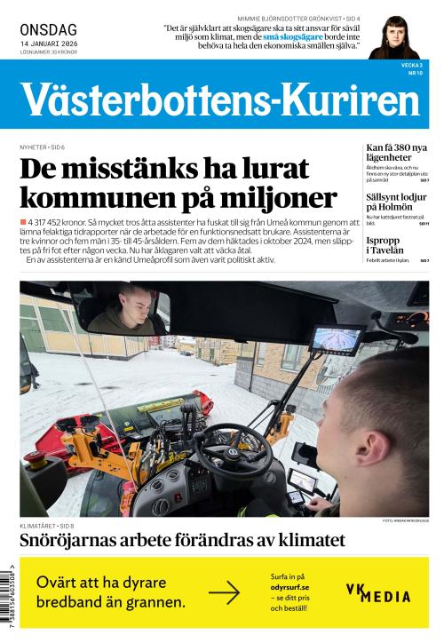 Västerbottens-Kuriren (SE) 14.1.2026