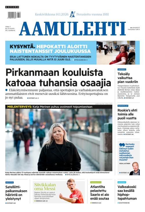 Aamulehti 14.1.2026