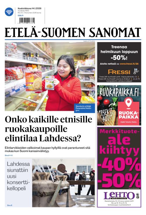 Etelä-Suomen Sanomat 14.1.2026