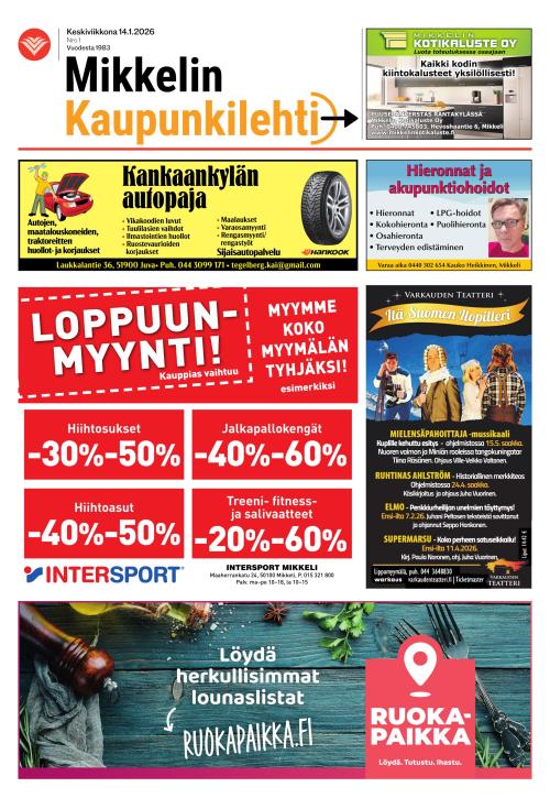 Mikkelin kaupunkilehti 14.1.2026