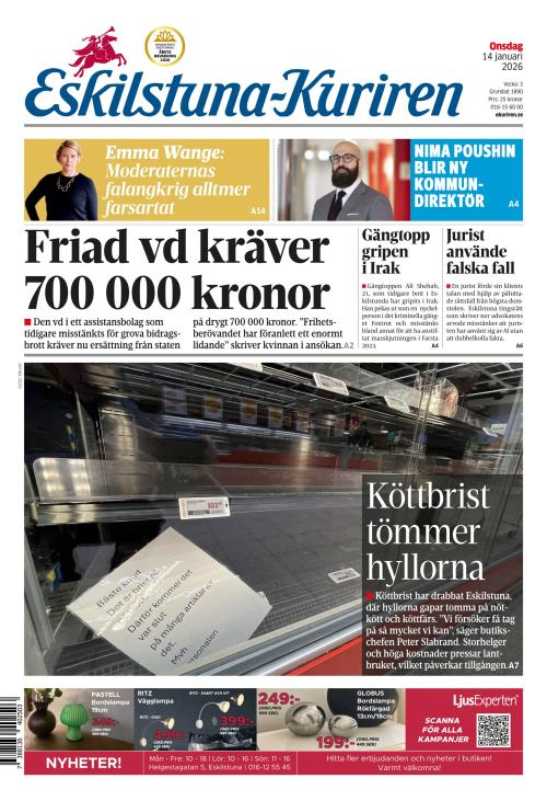 Eskilstuna-Kuriren 14.1.2026