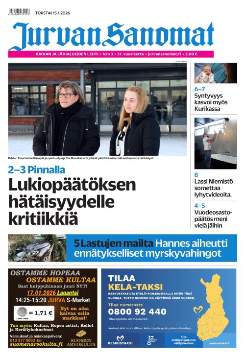 Jurvan Sanomat 15.1.2026