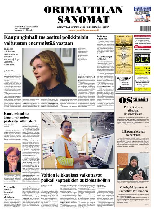 Orimattilan Sanomat 15.1.2026